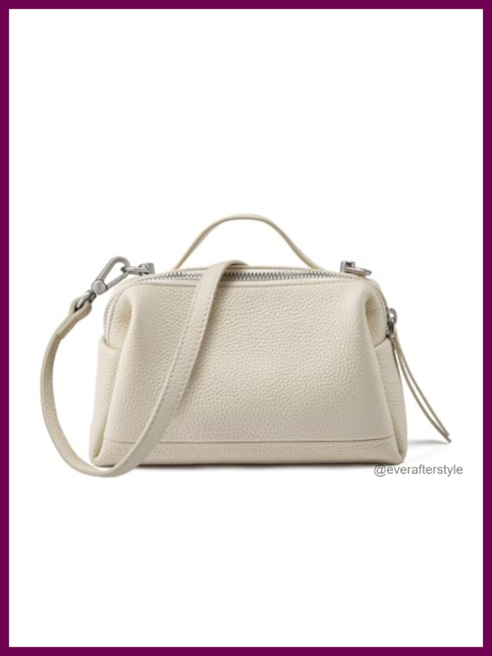 Full Grain Leather Crossbody Bag Convertible Top Handle Shoulder Purse Small